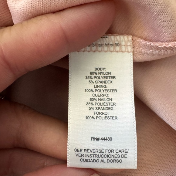 Material Girl Pink Floral Lace Long Sleeve Dress Women Junior Size Medium - Picture 8 of 15